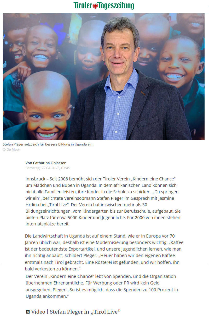 Jubiläum: 15 Jahre KINDERN EINE CHANCE